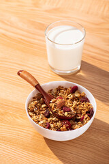 Granola with nuts and fruits