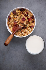 Granola with nuts and fruits