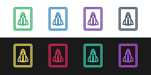 Set line Business startup project concept icon isolated on black and white background. Symbol of new business, entrepreneurship, innovation and technology. Vector