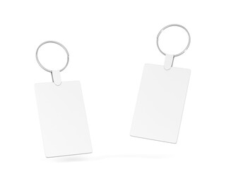 Blank steel keychain mockup - obrazy, fototapety, plakaty