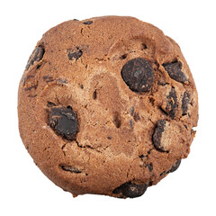 Chocolate cookies isolated on white background with clipping path.