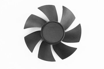 Computer fan isolated on white background.