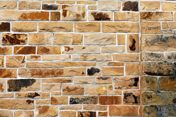 Bricked stone wall as a background 