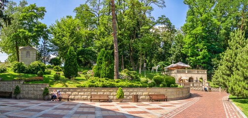 Public park of the Mezhyhirya Residence in Kyiv, Ukraine