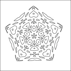 simple mandala with geometric patterns