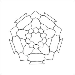 simple mandala with geometric patterns