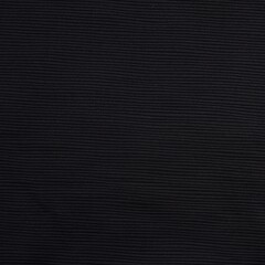 Black satin ottoman fabric close up with a rib texture