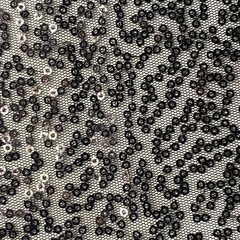 Black sequin mesh fabric texture