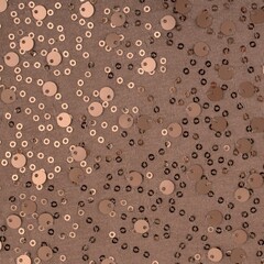 Brown festive sequin fabric texture