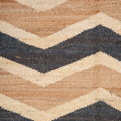 Chevron jute rug texture close up, can be used as background - obrazy, fototapety, plakaty