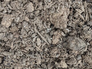 Compost mulch mixture texture from aged bark and fine