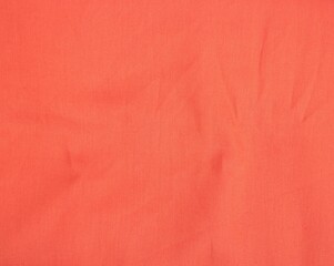 Coral plain cotton fabric texture