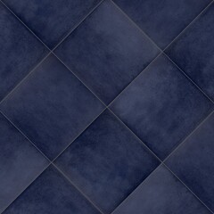 Gradient blue seamless wall and floor tile texture with rhombus pattern