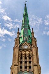 Fototapeta na wymiar Colonial architecture of the Saint James Cathedral Church in Toronto, Canada