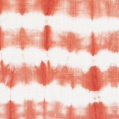 Orange and white cotton fabric texture with tie dye design
