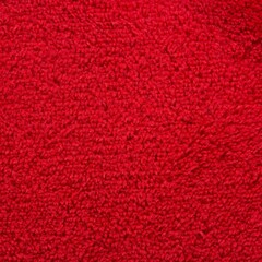 Red plush fleecy blanket texture