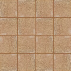 Seamless porcelain stone effect squared tile texture in tan
