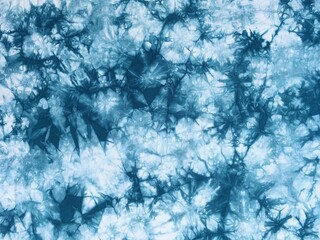 Shibori Blue Tie Dye Cotton Fabric Texture