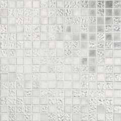 Silver seamless mosaic glass wall tile texture for home decor