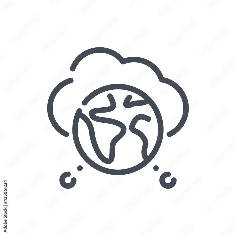 Poster cloud network with globe connection line icon. online connection to cloud service via internet and n