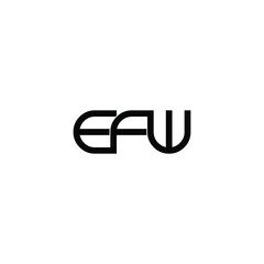 efw letter original monogram logo design