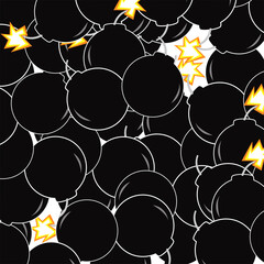 Graphic bomb pattern for your design and background