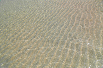 Fototapeta na wymiar Beach. Blue sea and white sand. Summer time. Seacost