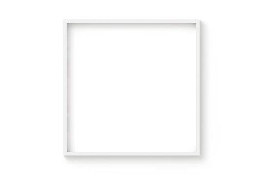 White frame blank picture frame 3d rendering in high resolution