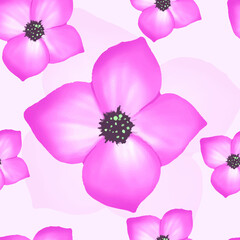 Fototapeta na wymiar Flowers Seamless Pattern