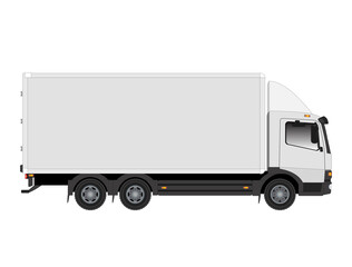 Vector Illustration of Truck with white background