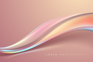 Abstract soft color wave background