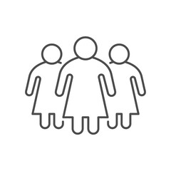 Women or female group line icon