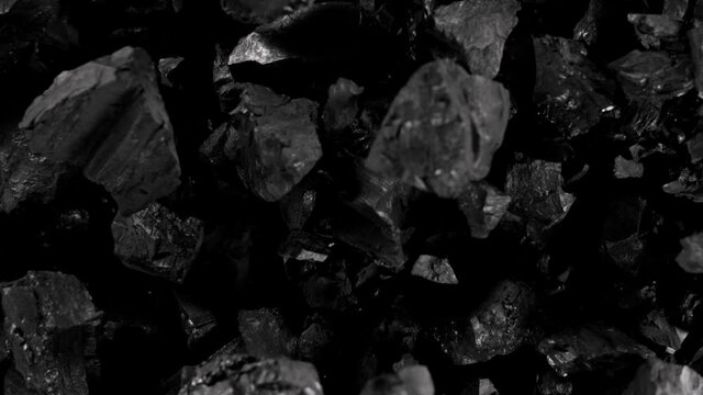 Super Slow Motion Shot of Exploding Coal at 1000 fps.