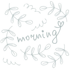 Good morning pattern. Perfect for scrapbooking, greeting card, textile and prints. Hand drawn vector illustration.
