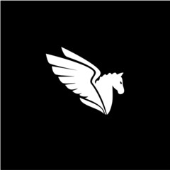 Pegasus logo vector. Pegas printable svg. Download it now