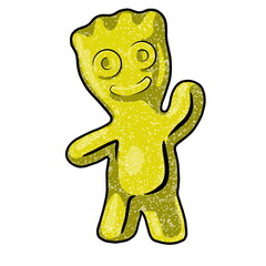 Yellow sour gummy bear