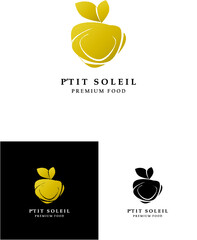 percom, logo, logotype, premium food, p'tit soleil - obrazy, fototapety, plakaty