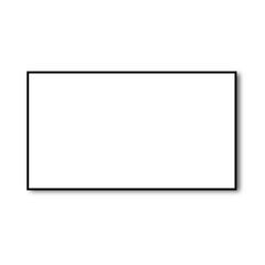 One Horizontal rectangular blank foto frame with black borders, Picture template  ready for image mockup. Pure empty White blank with shadow. 3D illustration Professional Visualization 
