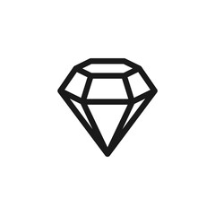 Diamond icon for luxury, royal concept design. Usage for premium sign in apps and games UI.