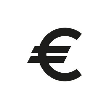 Euro currency symbol icon for web and mobile financial applications UI design.