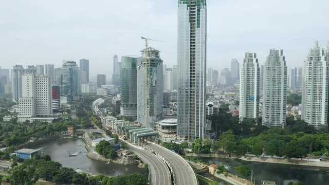 Beautiful building construction in Jakarta city