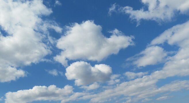 Beautiful view of blue sky and clouds, natural background 