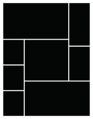 Photo frame templates collage