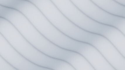 White stripes in waves. 3D illustration