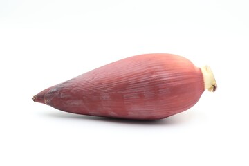 banana blossom on white background