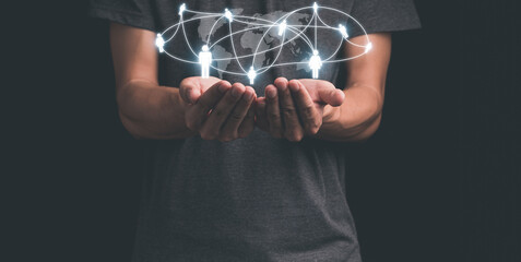 conference team work connection digital concept