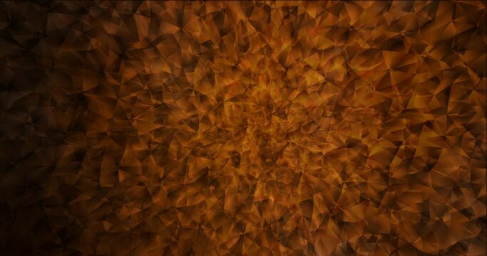 4K looping dark brown video with polygonal materials. Holographic abstract video with gradient. Clip for your commercials. 4096 x 2160, 30 fps. Codec Photo JPEG.