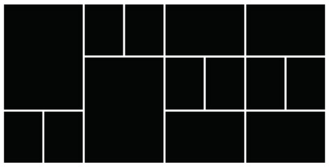 Photo frame templates collage