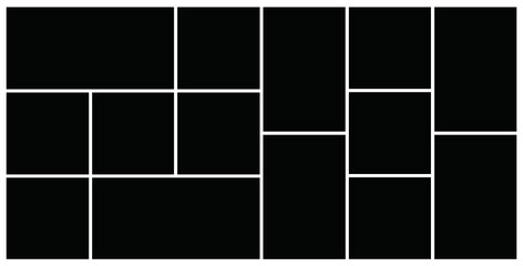 Photo frame templates collage