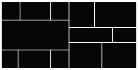 Photo frame templates collage